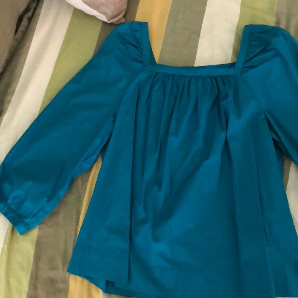 J.Crew Dark teal blouse